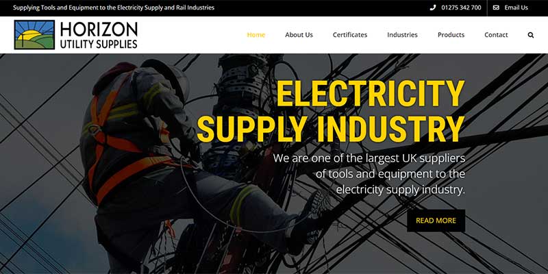 Horizon Utility Supplies Ltd website designed by Aqueous